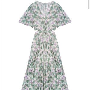 Maje Rochelle Scarf Print Midi Dress